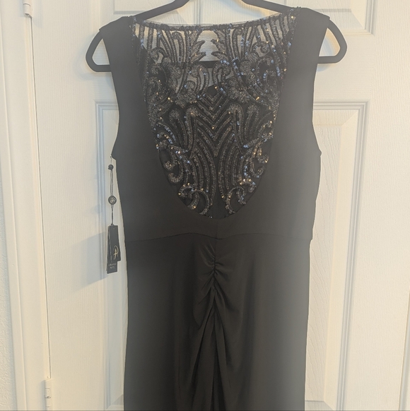 Adrianna Papell Black Backless Dress with Lace Detail - Picture 7 of 7